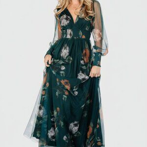 Baltic Born Layla Tulle Maxi Dress | Deep Topaz Floral Size 3XL3XL